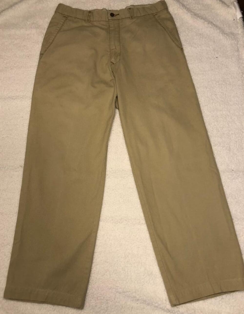 Men's Tommy Bahama Relax Beige Cotton Khaki Pants Size 34 x 28 *See Measurement*